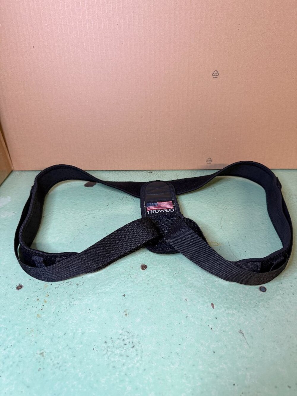 Truweo Adjustable Neoprene Posture Corrector Brace Black Back Shoulder Support